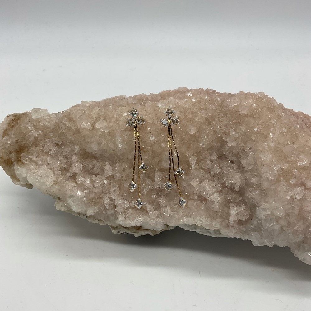 Diamond and gold earrings